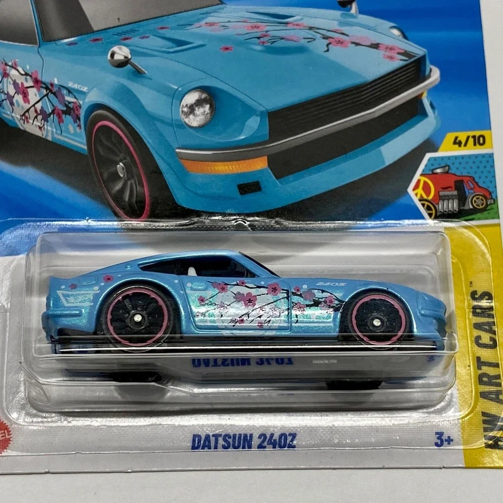 Hot Wheels Datsun 240Z Light Blue Cherry Blossom 62/250 HW Art Cars 4/10 JJB80